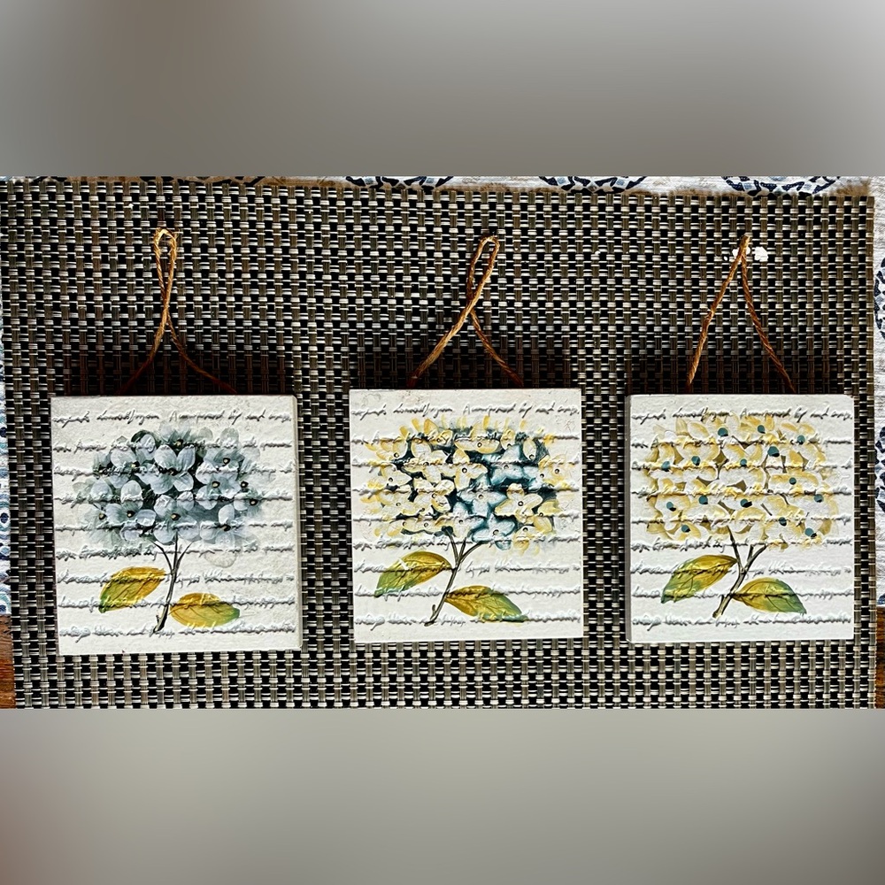 Home Interiors wall plaques. Set of three.